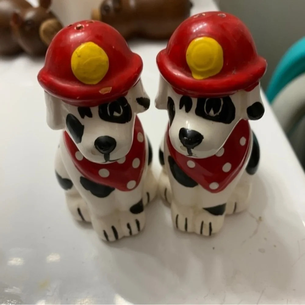 Vintage Dalmatian Fire Dog Salt and Pepper Shakers